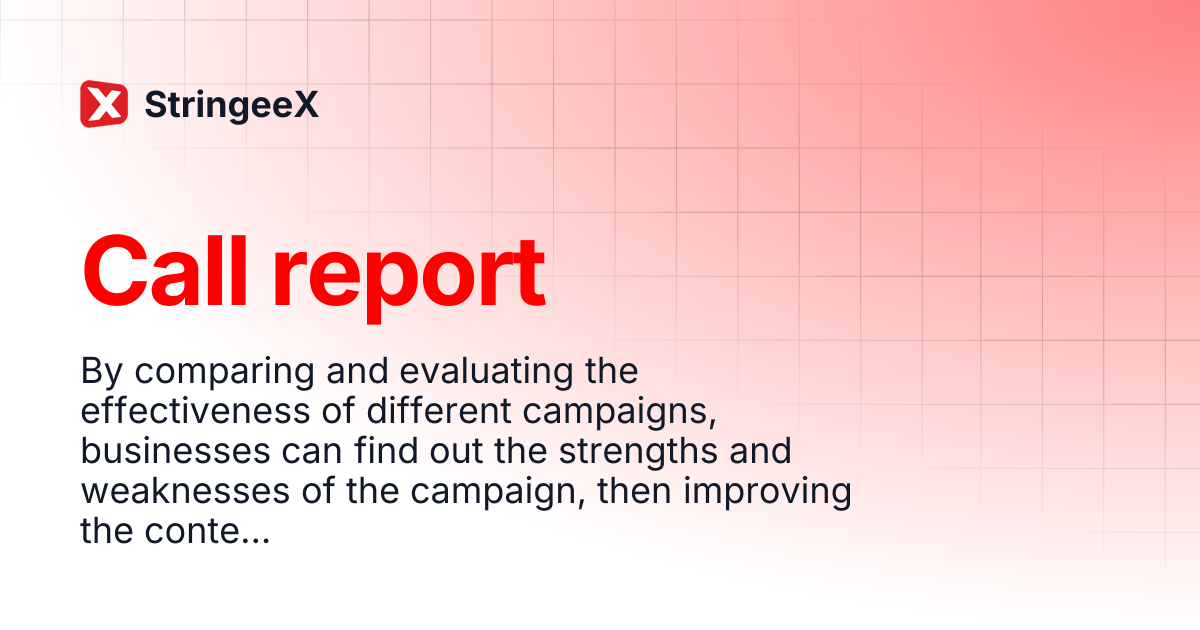 Call report | English | StringeeX