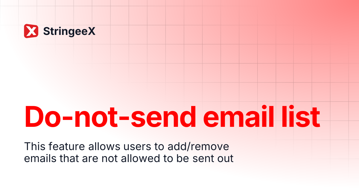 Do-not-send email list | English | StringeeX