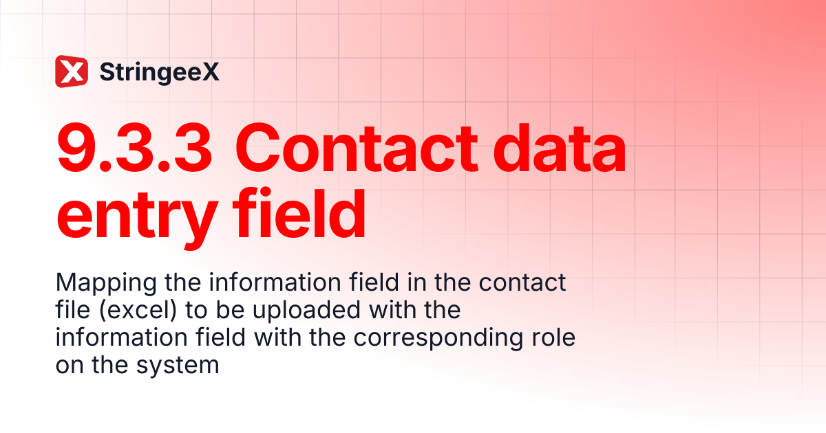 9.3.3 Contact data entry field | English | StringeeX